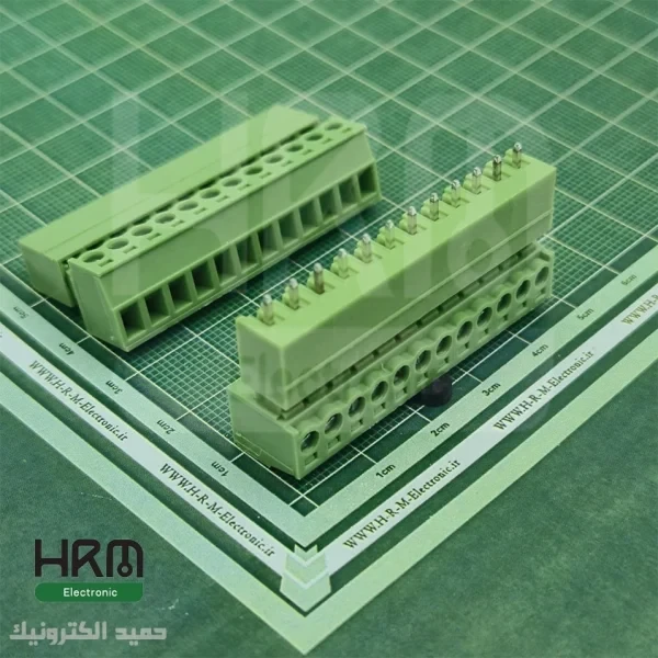 ترمینال فونیکس (PTR) نر صاف و ماده 12 پین (3.81mm)