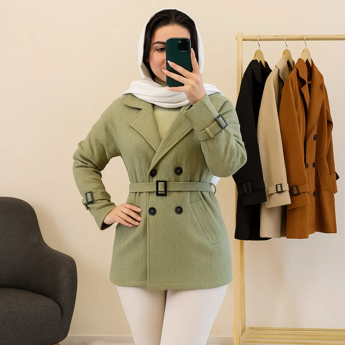 ترنچ کت یقه انگلیسی