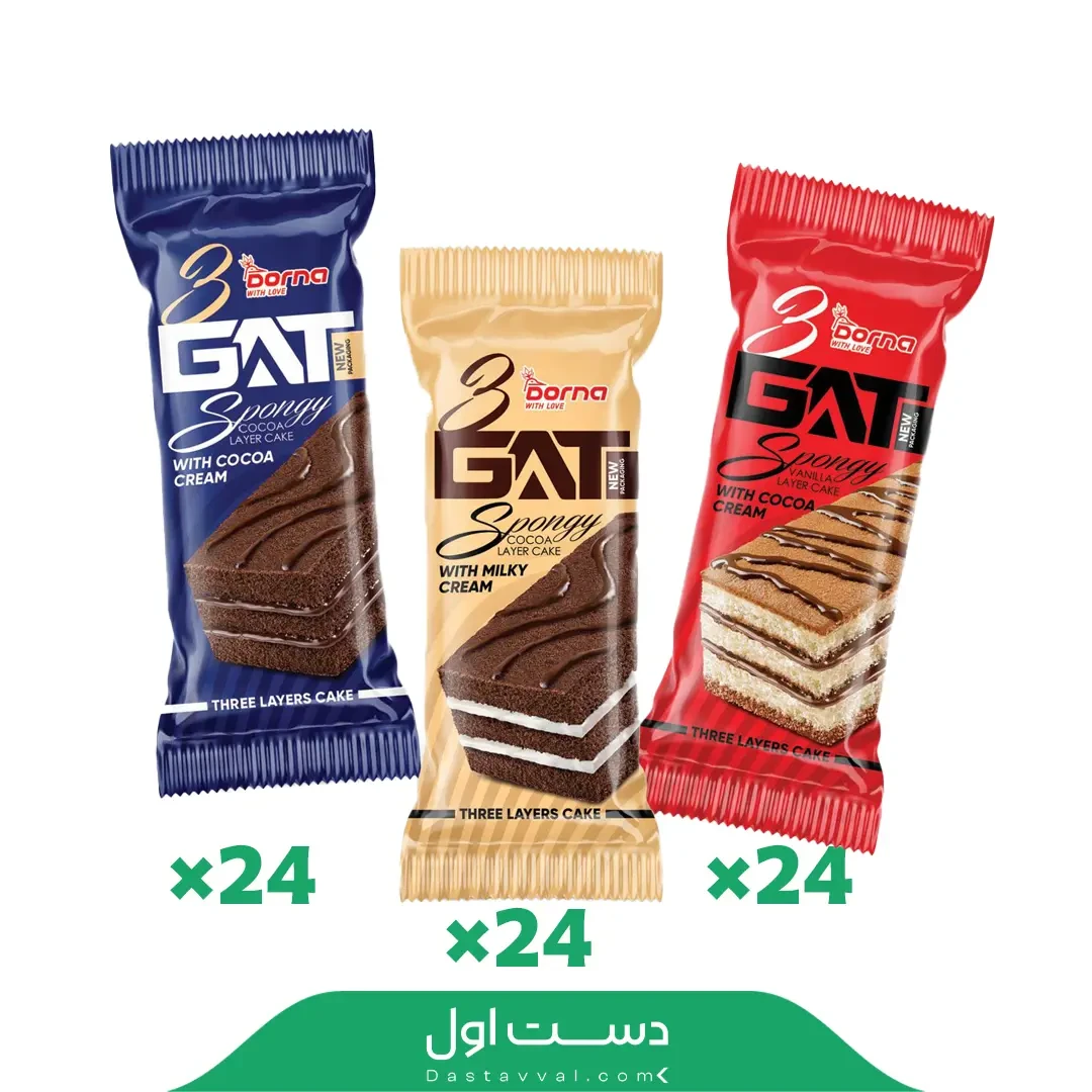 تری گات کاکائو با کرم کاکائو درنا – کارتن ۲۴ عددی