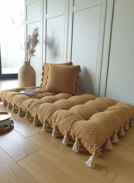 تشکچه روی زمین بسیار کاربرری جنس تدی مدل veloria(