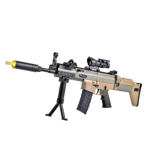 تفنگ بازی شارژی اتومات تیر ژله ای اسکار SCAR کد XS1806A