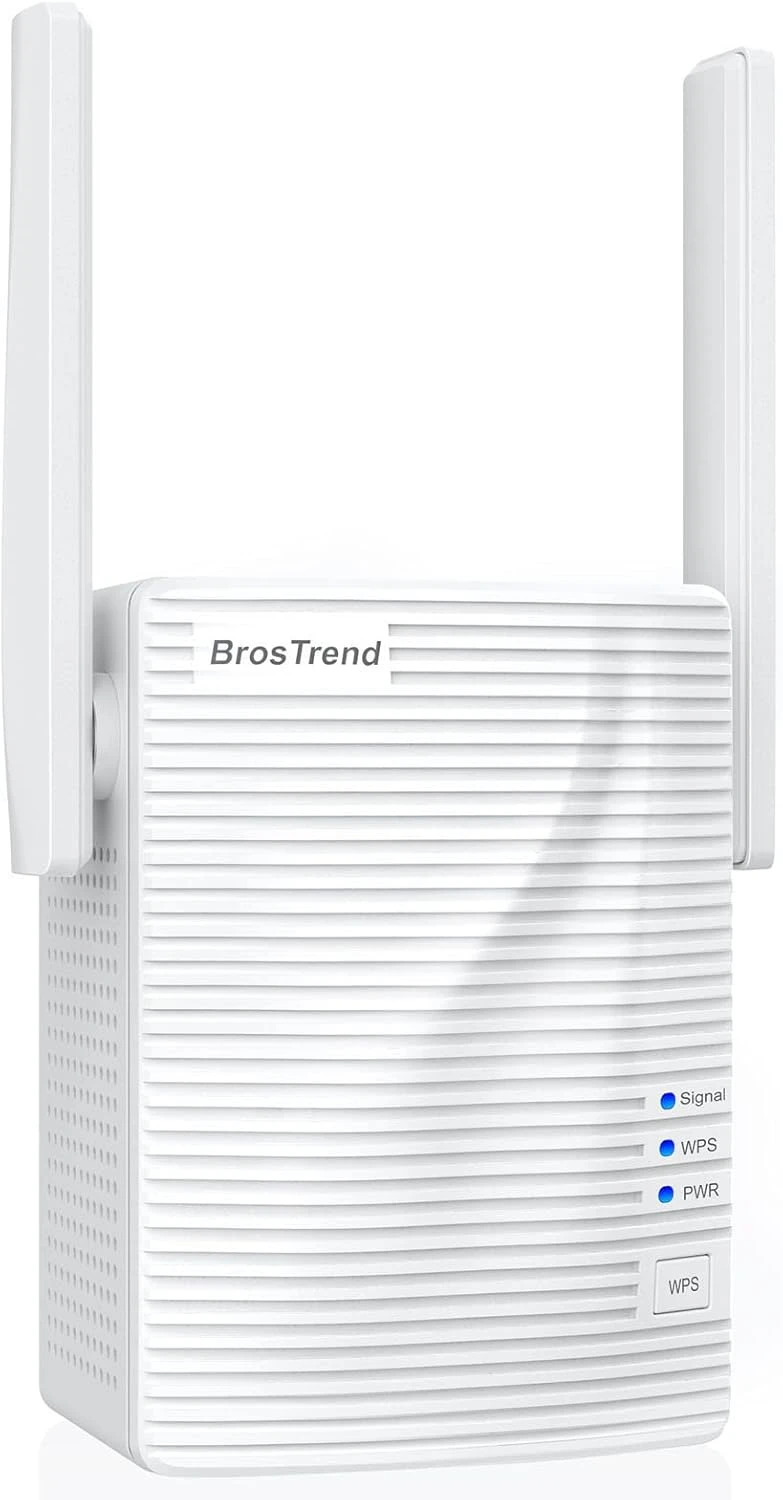تقویت‌کننده سیگنال WiFi BrosTrend مدل AC1200 برای افزایش سرعت و پوشش سیگنال با قابلیت پشتیبانی از WPS و اتصال آسان | آمازونیکس