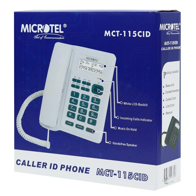 تلفن رومیزی آکبند میکروتل ۱۱۵ MICROTEL