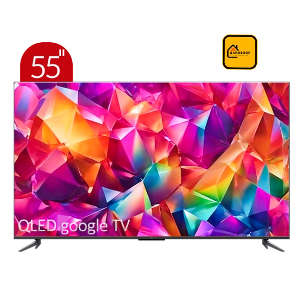 تلویزیون QLED UHD 4K هوشمند google TV تی سی ال مدل C645 سایز 55 اینچ