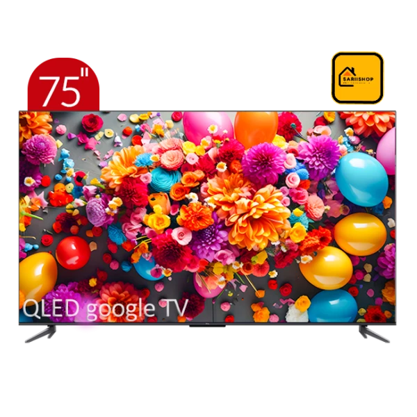تلویزیون QLED UHD 4K هوشمند google TV تی سی ال مدل C645 سایز 75 اینچ