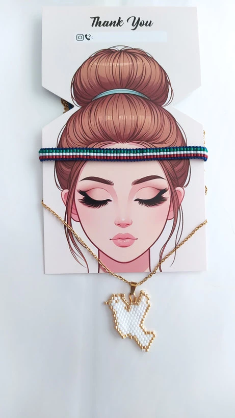 🕊️ تو گردنی منجوق دوزی کبوتر صلح 🕊️