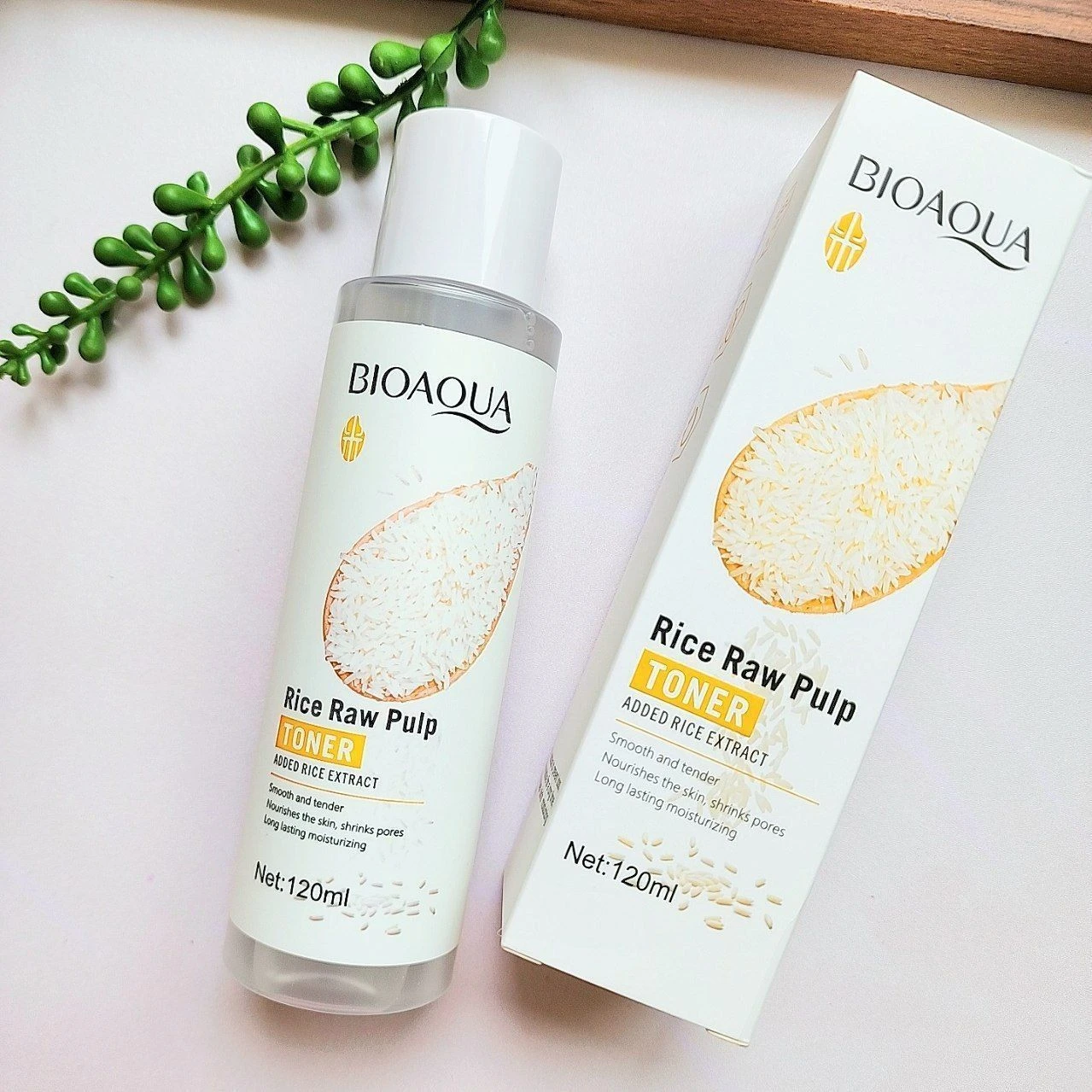 تونر آبرسان بیوآکوا با عصاره برنج خام BIOAQUA Toner Rice Raw Pulp