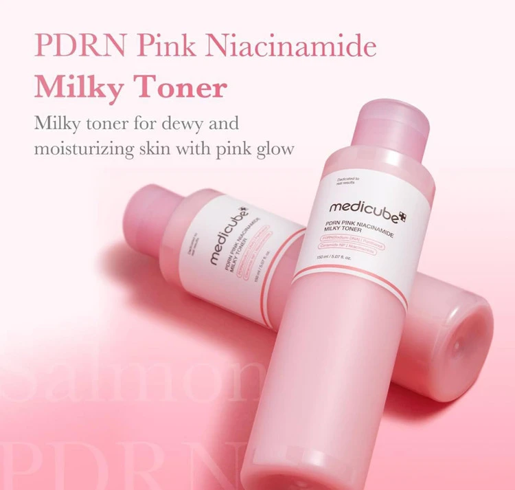 تونر شیری PDRN و نیاسین آمید مدی کیوب MEDICUBE PDRN Pink Collagen Gel Toner Pad