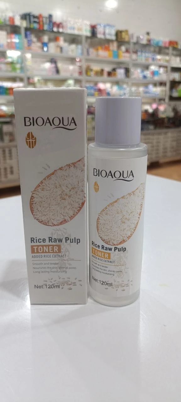 تونر عصاره برنج لایه‌بردار و شفاف‌کننده پوست بیوآکوا BIOAQUA