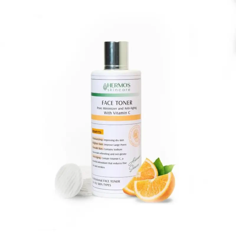تونر ویتامین سی کاهش دهنده منافذ و ضد پیری صورت هرموس 350 میلی لیترHermos pore-reducing and anti-aging vitamin C toner 350 ml