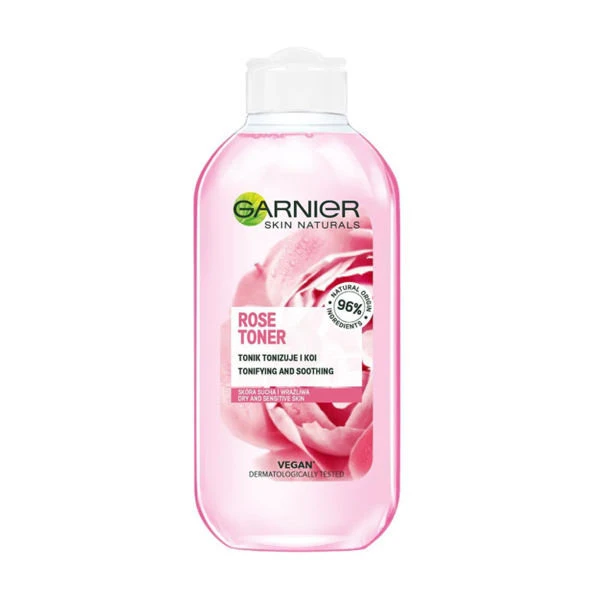 تونر گل رز گارنیه مناسب پوست خشک و حساس GARNIER Soothing Botanical Toner Rose Water 200ml