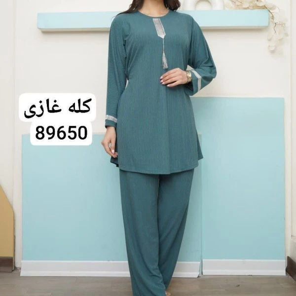 تونیک شلوار کریشه بلند