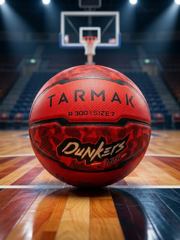 توپ بسکتبال تارماک (Tarmak) مدل R300 سایز ۷ - طرح Dunkers