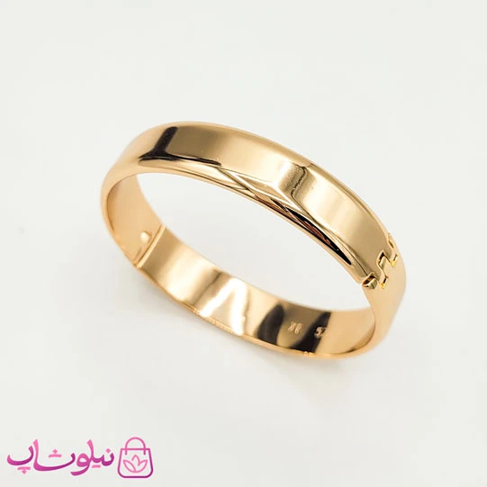 تکپوش زنانه پهن ژوپینگ طلایی ساده سایز 2 کد 2984