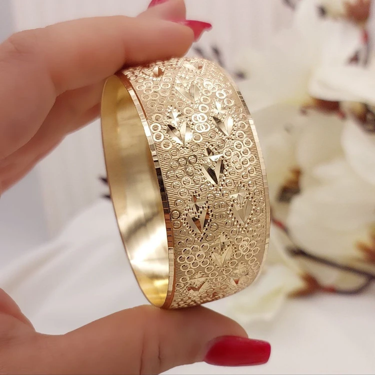 تکپوش طرح طلای زنانه، اصل طلا روس، پهنا سه سانتی، مدل شیک و خاص، کد1316💍