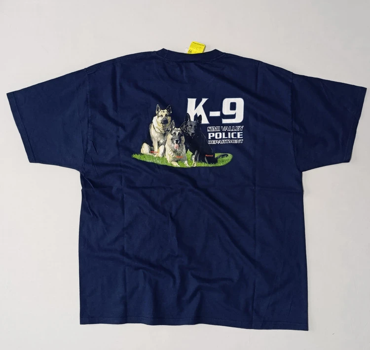 تی شرت K-9 TEAM برند پرت اند کمپانیPORT&COMPANY استوک اورجینال رنگ سرمه ای