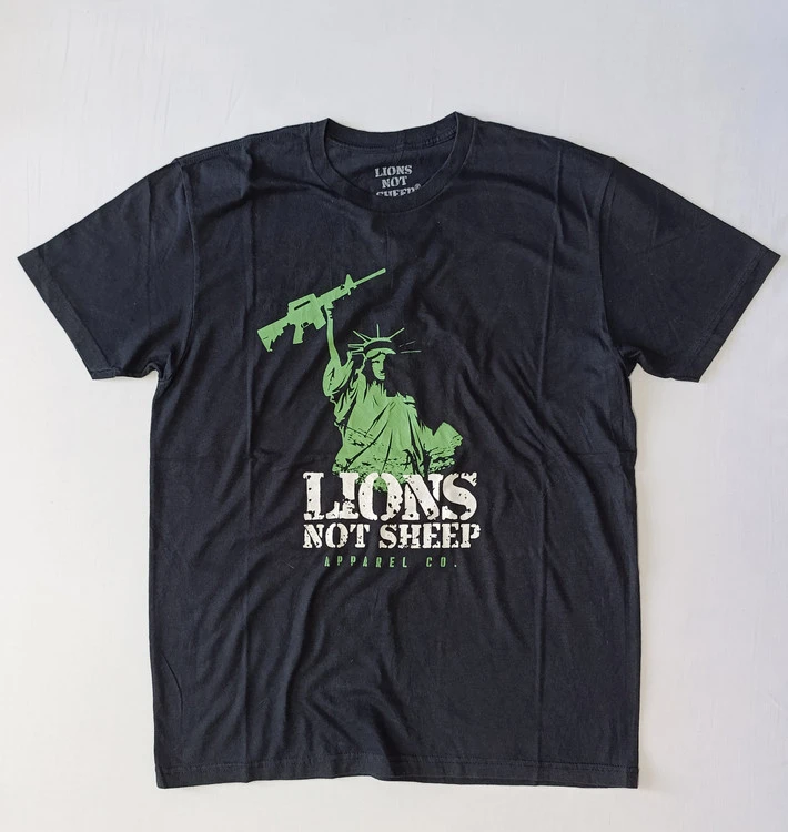 تی شرت مردانه برند لاینس نات شیپ LIONS NOT SHEEP استوک اورجینال رنگ مشکی