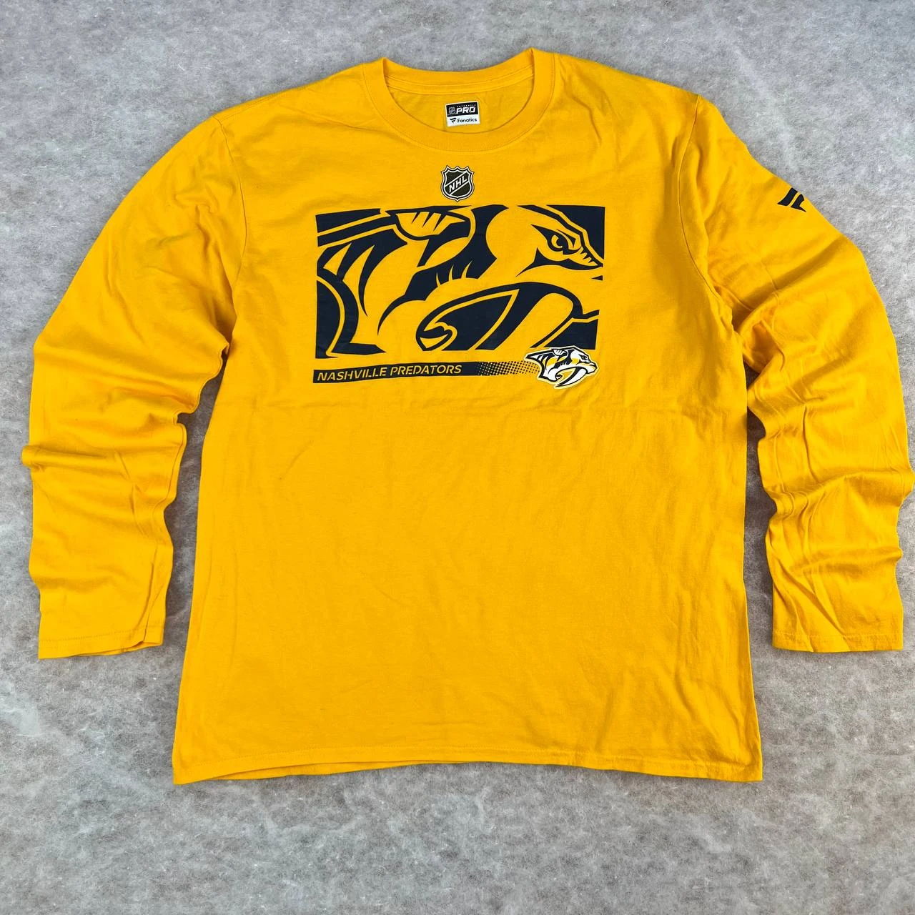 تیشرت آستین‌بلند NHL- اورجینال زرد رنگ -XL- استوک مارک باز