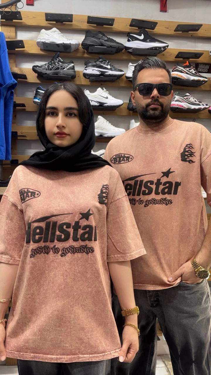 تیشرت باکسی سنگشور HELLSTAR کالباسی کد 57