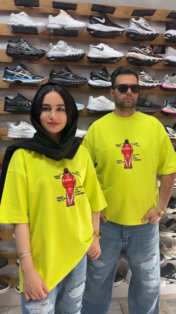 تیشرت باکسی طرح هودی(فسفری) کد 51
