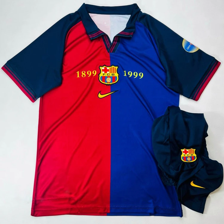 تیشرت شورت کلاسیک بارسلونا 1998