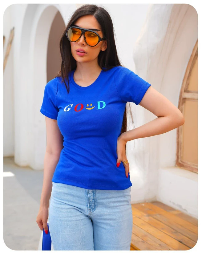 تیشرت فانریپ کبریتی گلدوزی طرح Good (عمده)