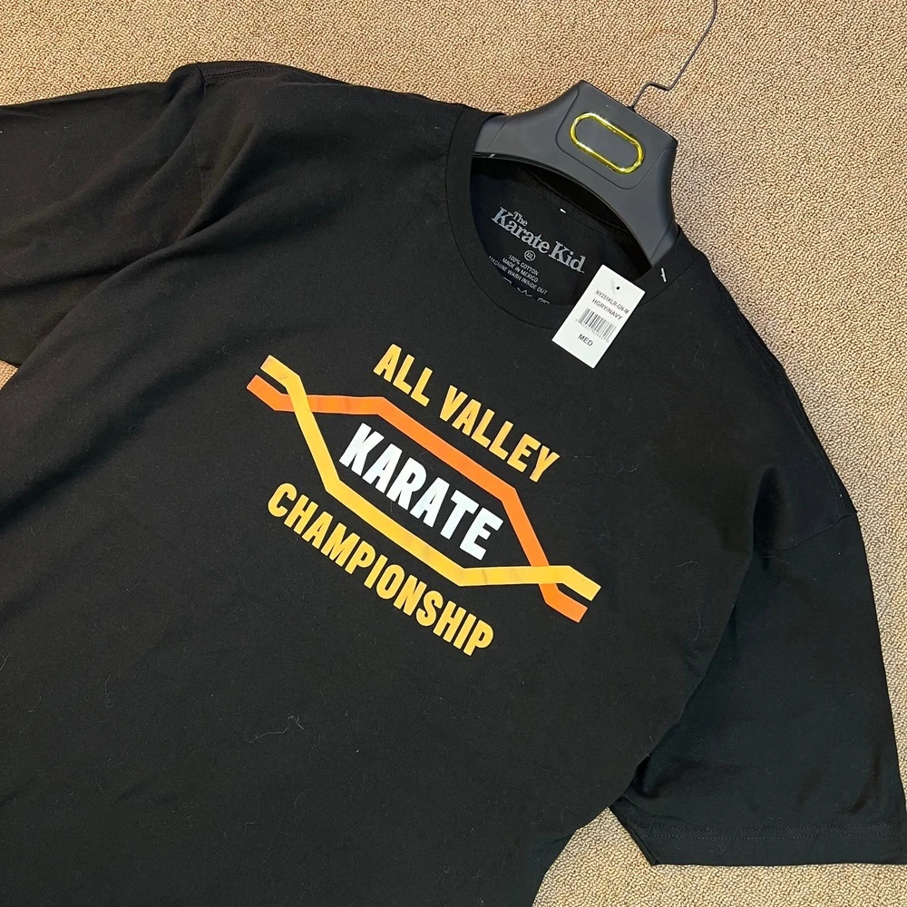 تیشرت مردانه استوک اورجینال مشکی-KarateKid-سایز بزرگ-استوک مارکباز