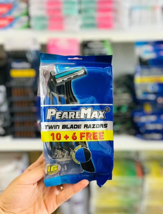 تیغ ژیلت دسته دار پیرل مکس 2 لبه بسته 16 تایی