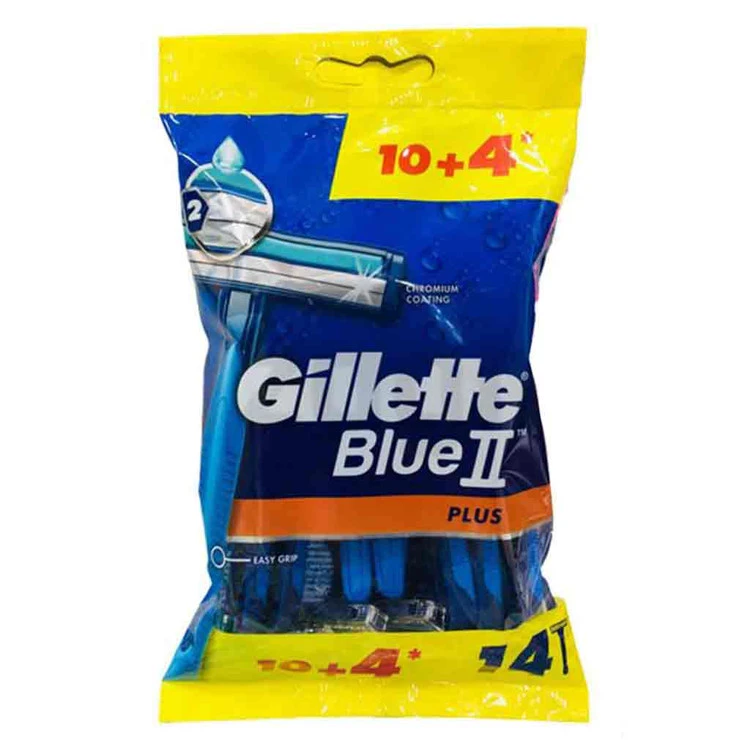 تیغ ژیلت مدل Blue 2 Plus بسته ۱۴ عددی