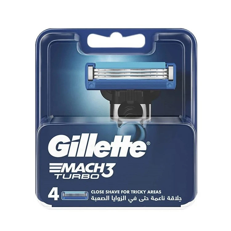 تیغ یدک Gillette Mach3 Turbo بسته ۴ عددی