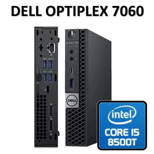 تین کلاینت مینی دل نسل هشتم استوک مدل DELL OPTIPLEX 7060 MINI/Core i5 8500T/RAM 8GB/240GB SSD
