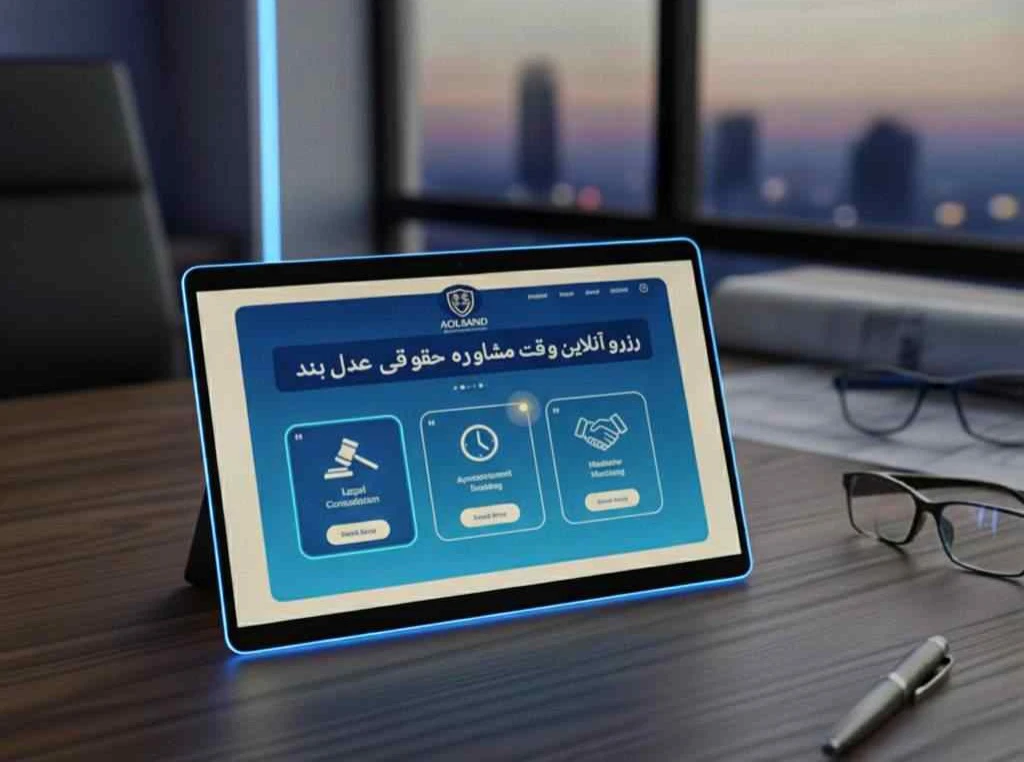 ثبت درخواست 🔸️ ثبت و رزرو آنلاین وقت مشاوره حضوری با وکیل پایه یک دادگستری عدل بند