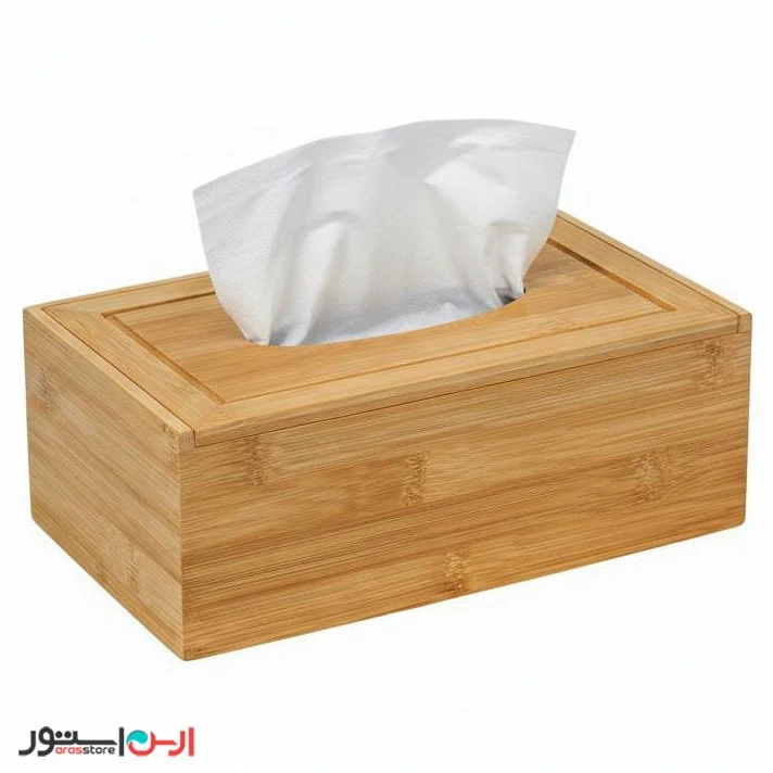 جا دستمال کاغذی بامبو درب مگنتی