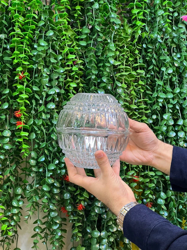 جا دستمال کاغذی شیشه ای گرد