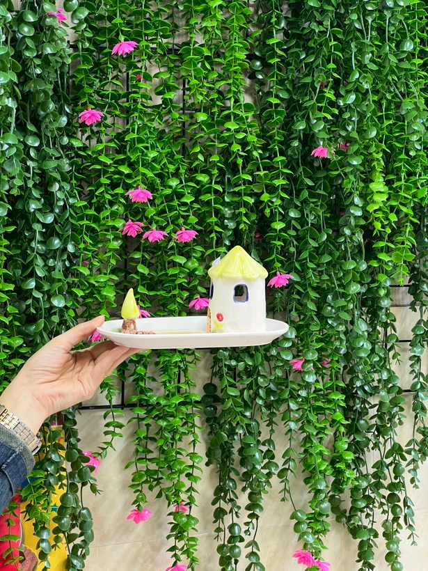 جا شمعی و جا عودی طرح کلبه حیاط دار