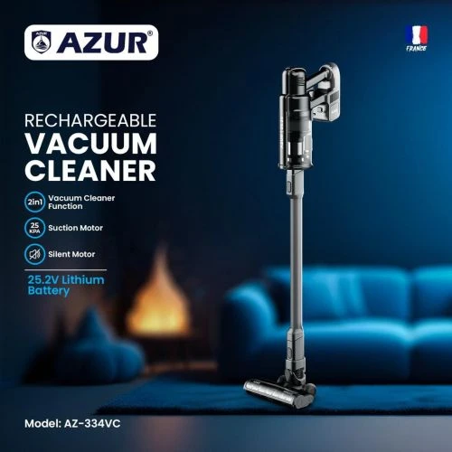 جارو شارژی AZUR مدل AZ-319VC – باتری 25.2 ولت، مکش 4.5Kpa و فیلتر HEPA سیکلونیک