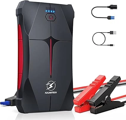 جامپ استارتر و پاوربانک خودرو FLYLINKTECH مدل CF200 ظرفیت ۱۳۲۰۰ میلی‌آمپر | آمازونیکس