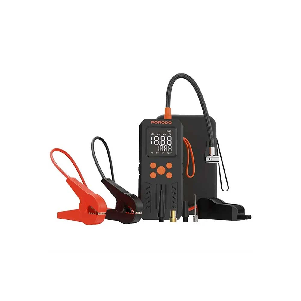 جامپ استارتر و پاوربانک پرودو Porodo 15KJSP Inflator & Jump Starter