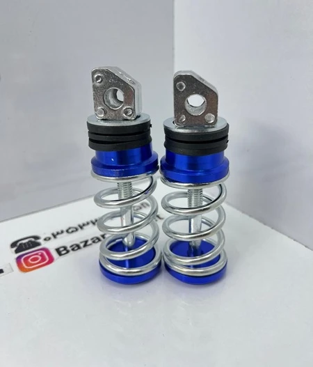 جاپایی عقب موتور سیکلت فنری رنتال رنگ ابی (بسته دو عددی)
