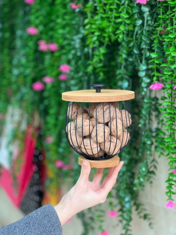 جاگردویی فلز و چوب طرح بلوط