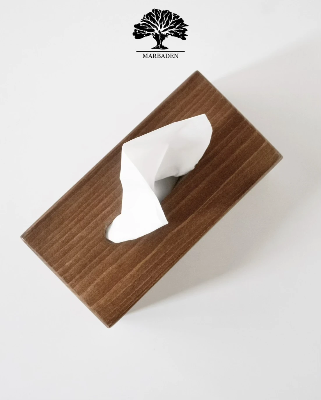 جای دستمال رومیزی چوبی مستطیل ماربادن (چوب راش فندقی) Angle-4