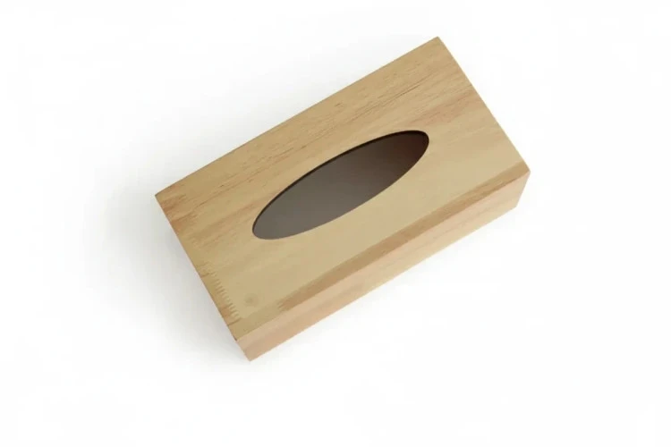 جای دستمال کاغذی چوبی رومیزی بلوط – کد 2227