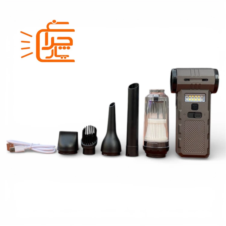 جت فن شارژی و جارو توربو F028 ویولنت فن (اصلی) ۳ کاره با باتری ۸۰۰۰mAh و ۱۰ LED