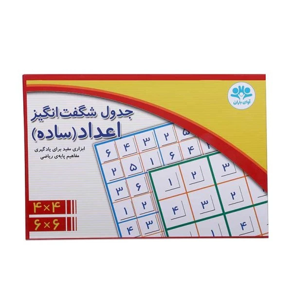 جدول شگفت انگیز اعداد ساده 6*6 و 4*4 آوای باران
