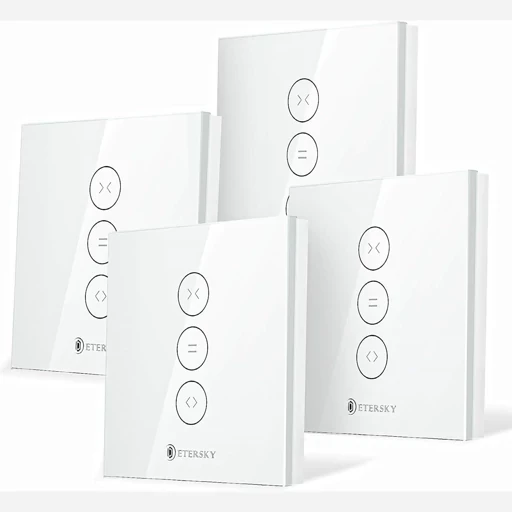 جدیدترین سوئیچ هوشمند کرکره (برقی)کنترل از راه دور Wifi.برندETERSKY تایمر دار(پک 4عددی) اورجینال امازون المان