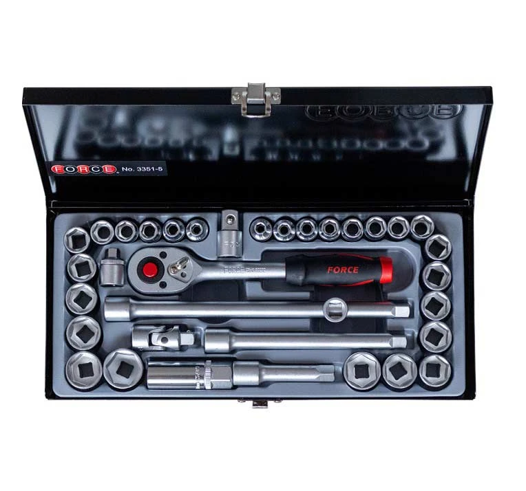 جعبه بکس 3/8 درایو (اینچی و میلی متری) 35 عددی مدل F3351-5 برند FORCE