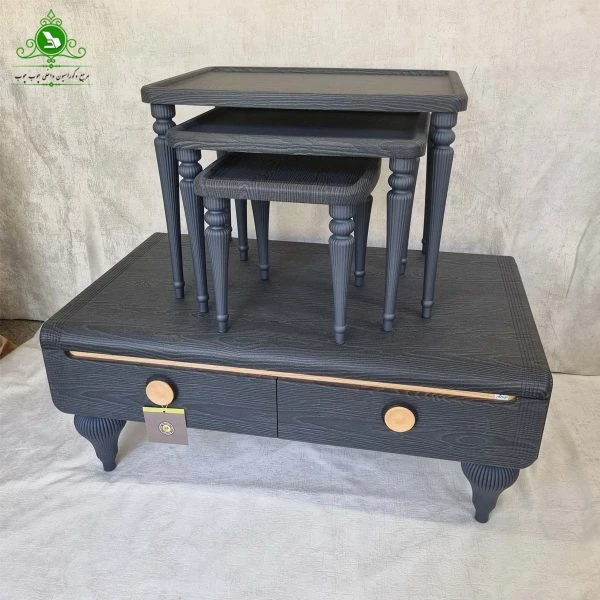 جلو مبلی و عسلی MDF وکیوم مدل لوتوس
