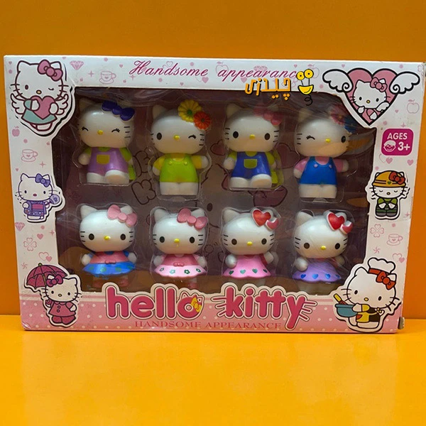 جموعه فیگور مدل هلو کیتی Hello Kitty بسته 8 عددی