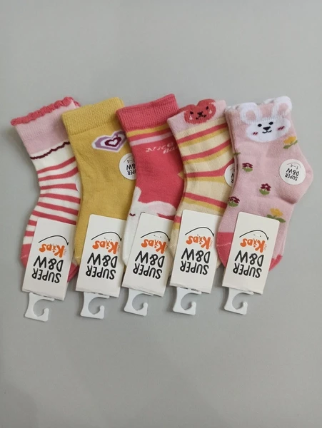 جوراب بچه گانه دخترانه با کیفیت 1 تا 8 سال