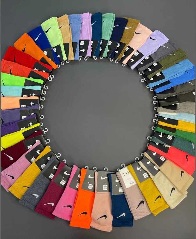جوراب ساقدار اسپرت مدل نایک Nike رنگی فول نخ پنبه کد 0326
